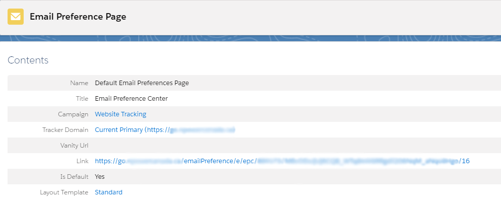 Creating an email preference center