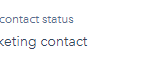 HubSpot marketing contact status field