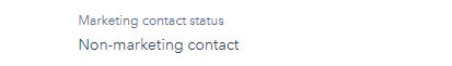 HubSpot marketing contact status field