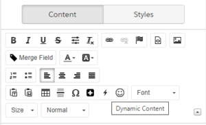 Inserting dynamic content