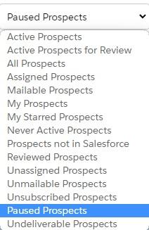 Paused prospects in Pardot