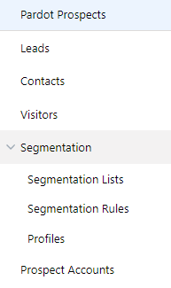 Segmentation rules menu location