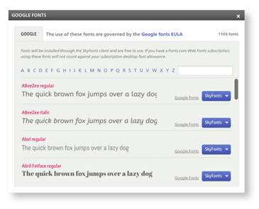 Free Google Web Fonts Synced To Your Desktop For Local Graphic Design