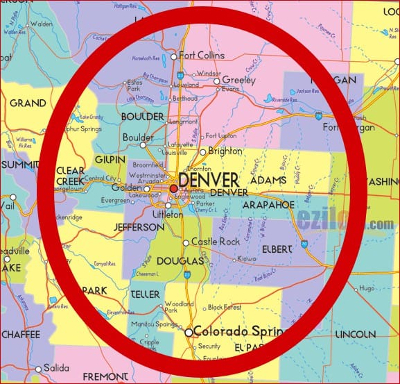 Denver Area Map 